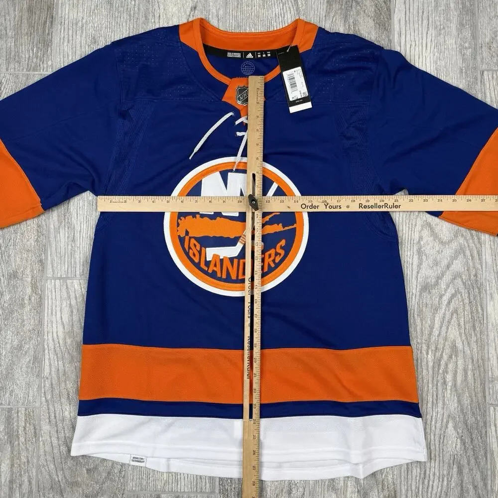 Adidas NHL New York Islanders Authentic Home Royal Hockey Jersey GT5618 Size 50